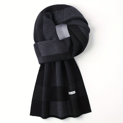 Scarf men women plaid winter warm casual knitted scarf