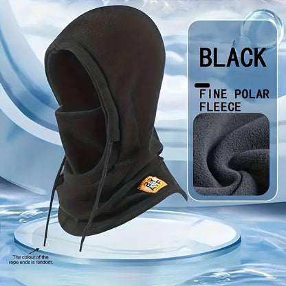 Fleece Balaclava Neck Warmer with Hood, Unisex Winter Face Mask