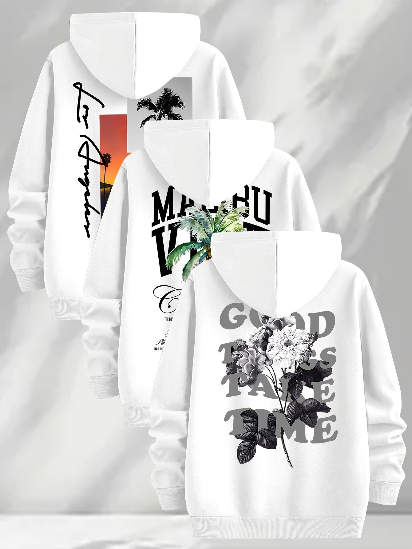 Hooded sweatshirt with graphic print, men’s/unisex