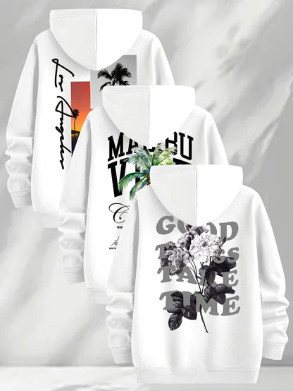 Hooded sweatshirt with graphic print, men’s/unisex