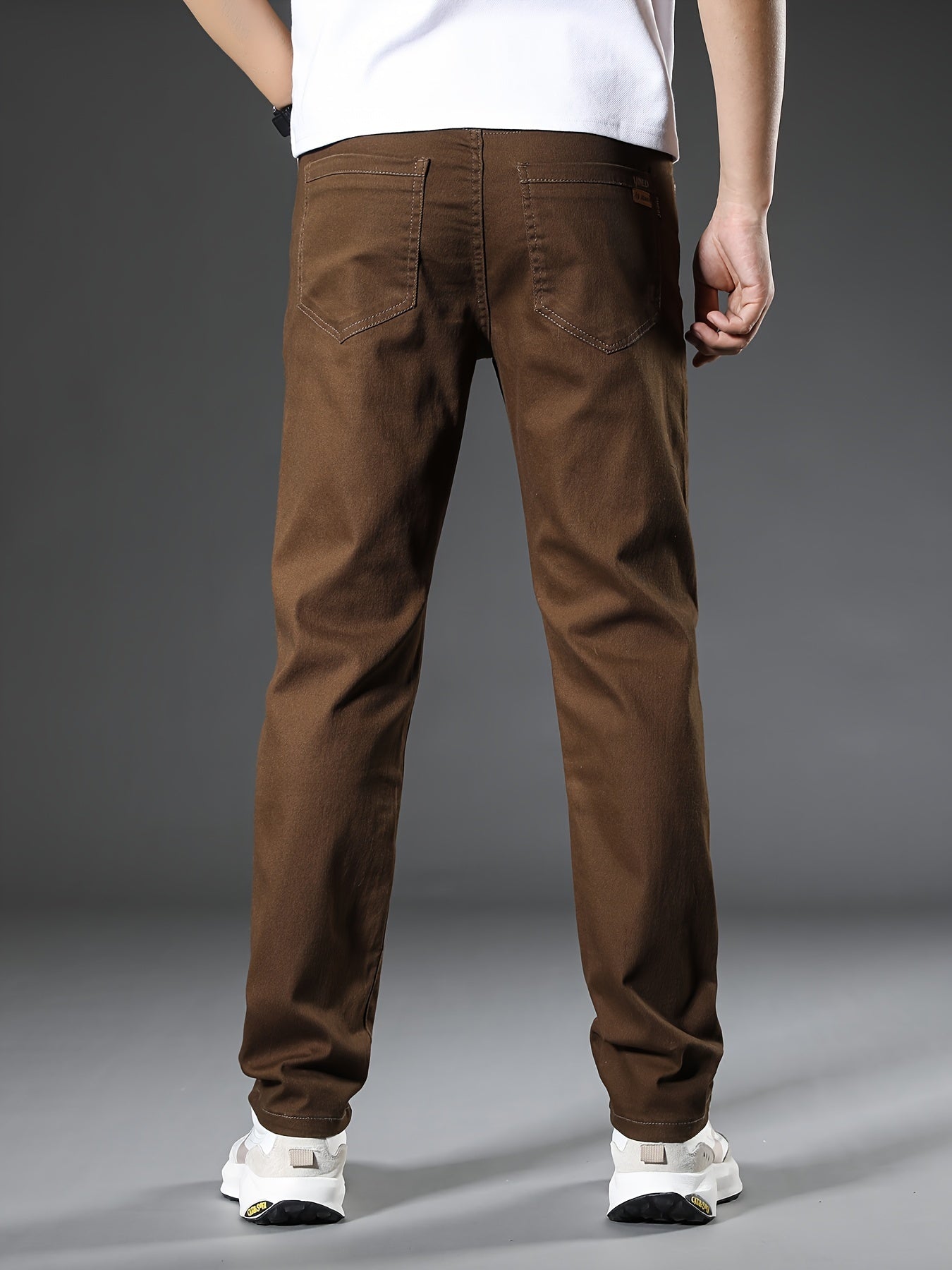 Men's Straight-Cut Casual Pants for Everyday and Work Use