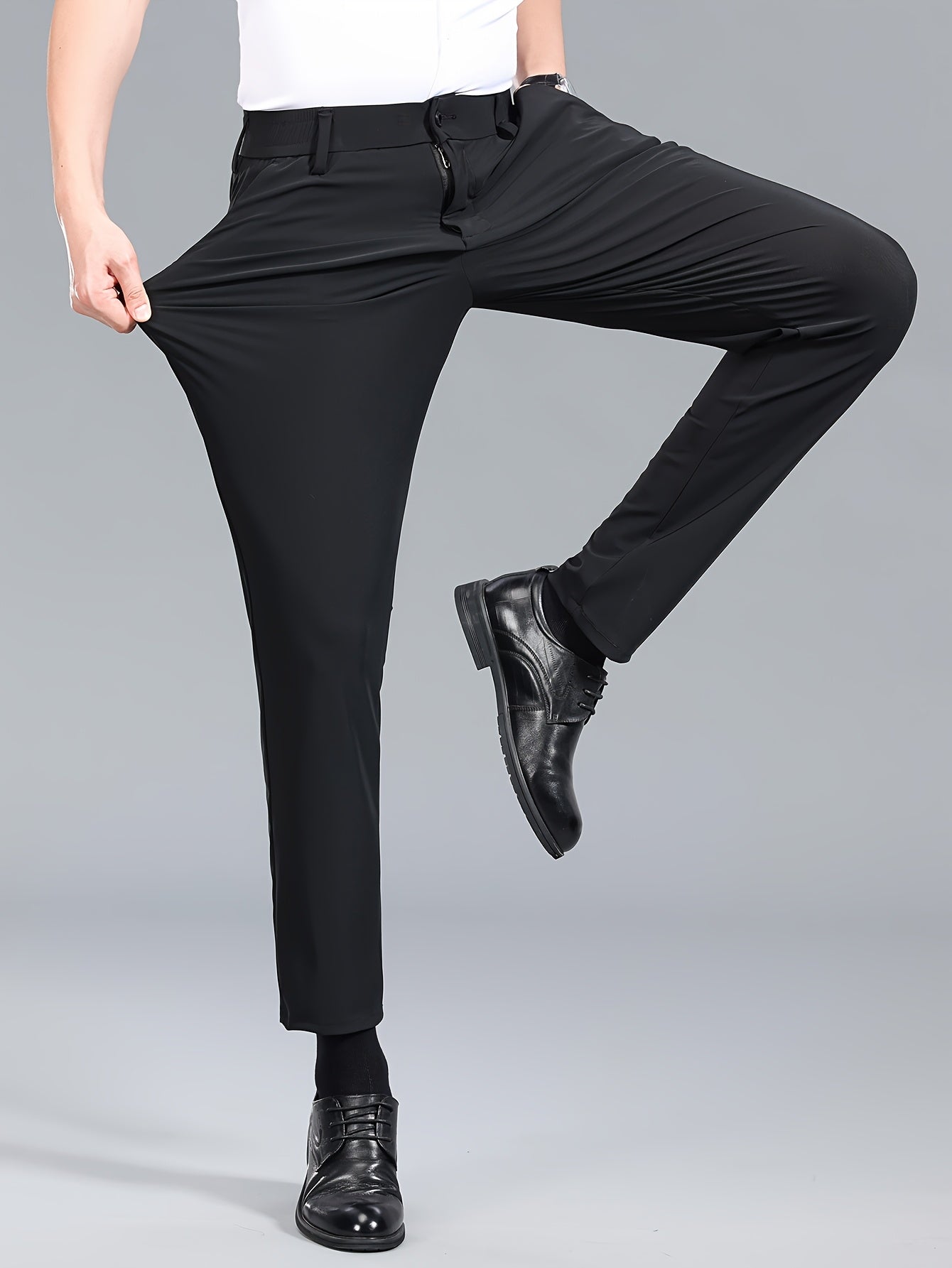 Men's Business Stretch Pants – Elegant, Comfortable Suit Pants for Office & Everyday Wear