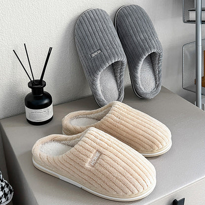 Emma – Simple women's slippers made of warm plush for winter