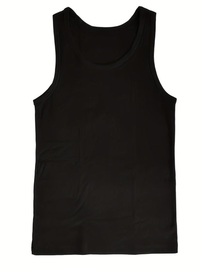 Men's slim fit tank top – Ideal for sports and leisure, ribbed basic top