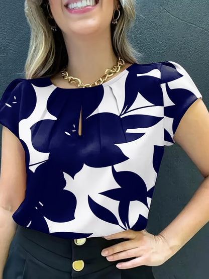 Women's Blouse Elegant Short Sleeve Modern Business Casual