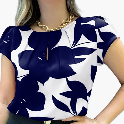Women's Blouse Elegant Short Sleeve Modern Business Casual