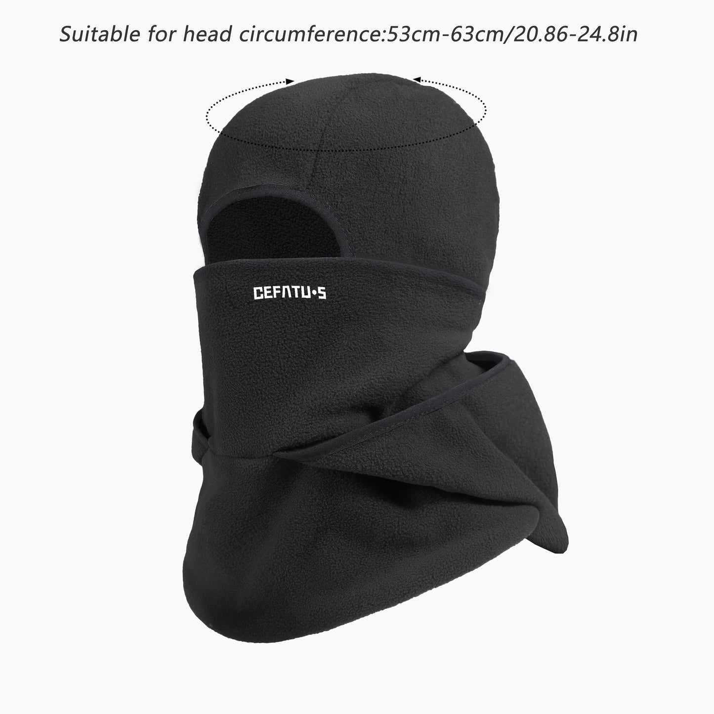 Fleece Balaclava Windproof Neck Warmer Hood Winter Hat