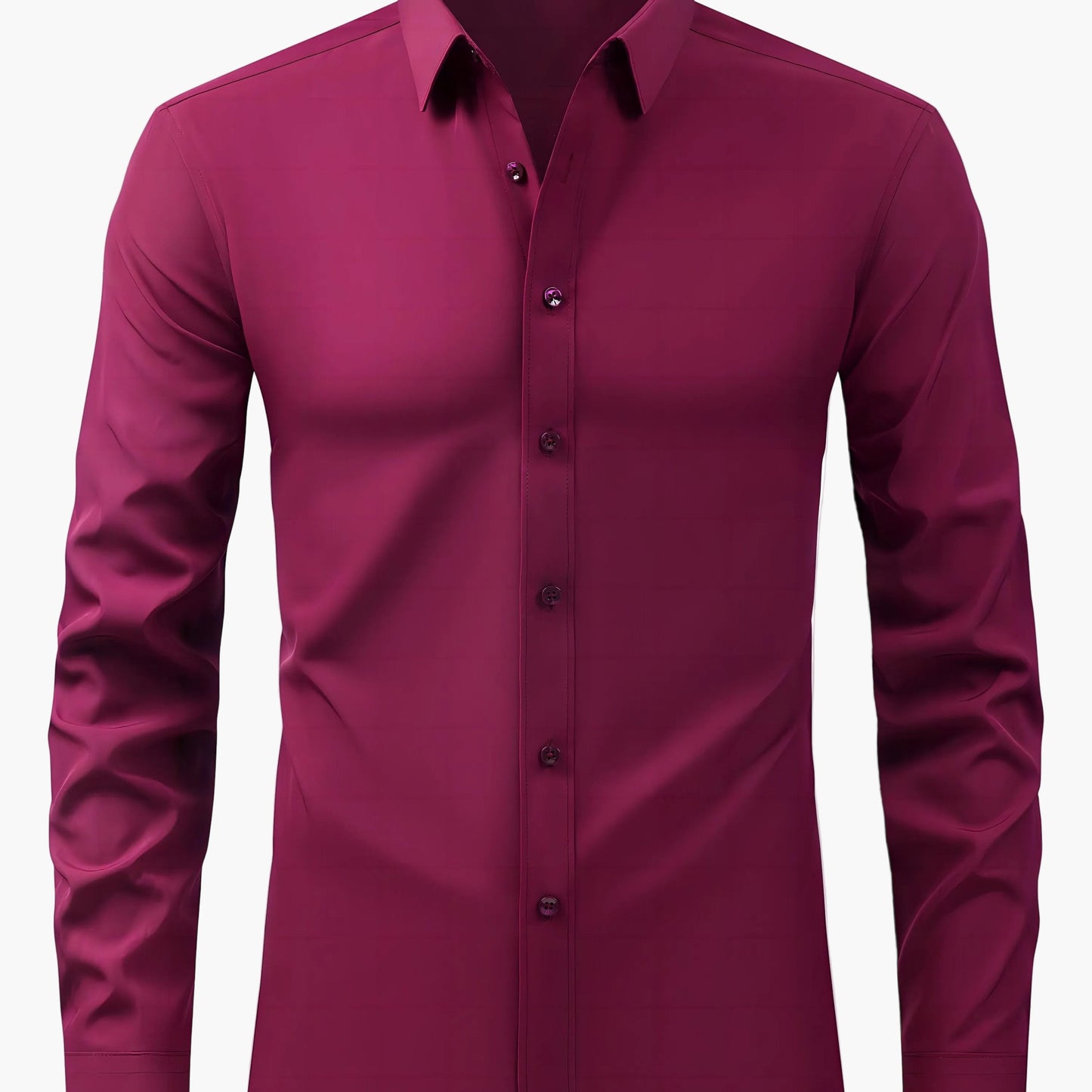 Men's Business-Casual Shirt Slim Fit Long Sleeve Modern Style
