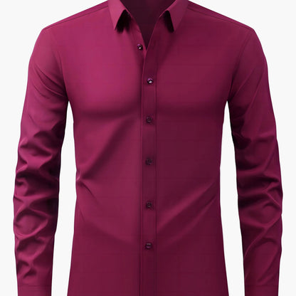 Men's Business-Casual Shirt Slim Fit Long Sleeve Modern Style