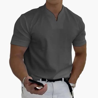 Men's Contemporary Polo Shirt – Stylish Short-Sleeved Shirt for Leisure & Office