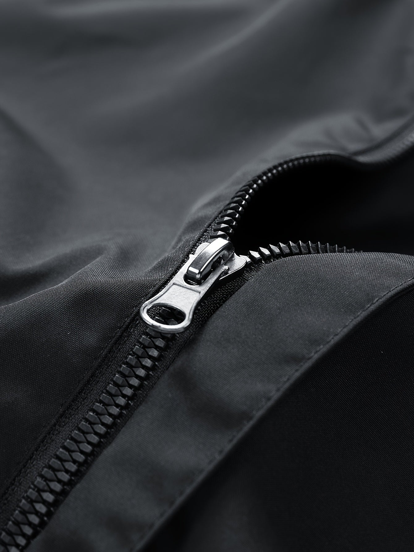 Unisex black windbreaker jacket with hood and red dragon design