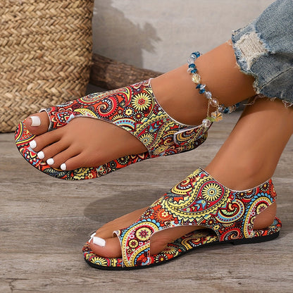 Women's Summer Sandals Tribal Style – Comfortable Casual Flip-Flops for Beach & Everyday Use