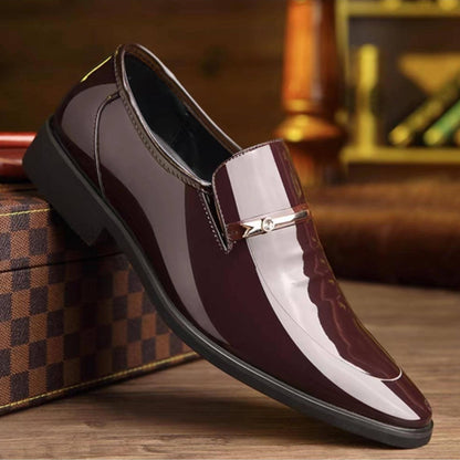 Men's Business Slippers – Elegant Glossy Look, Modern Loafers for Office & Celebrations