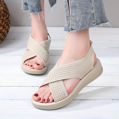Damen Slingback Sandalen mit Kreuzriemen – Bequeme Alltagssandalen für Freizeit und Stadt