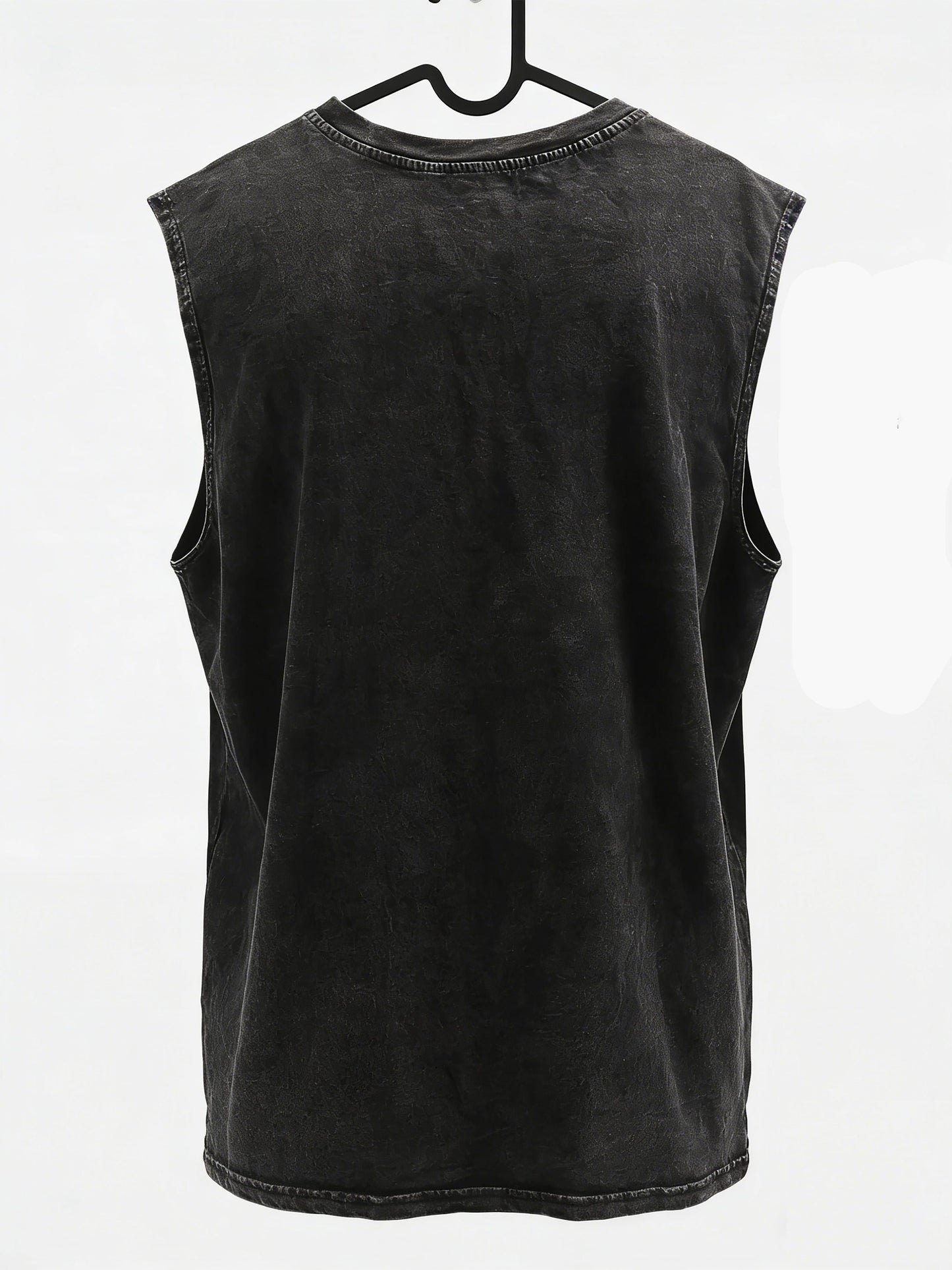 Men's Vintage Street Style Sleeveless Shirt and Ripped Denim Shorts for Casual and Summer Wear