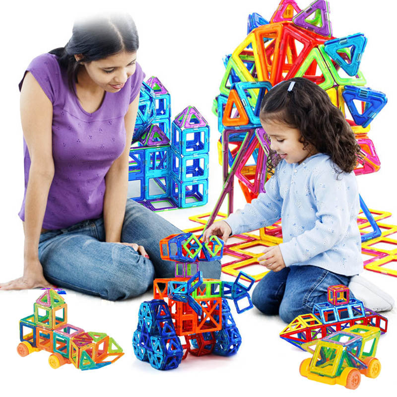 Magnetic construction toy building blocks for children – educational set, creative building, boys & girls