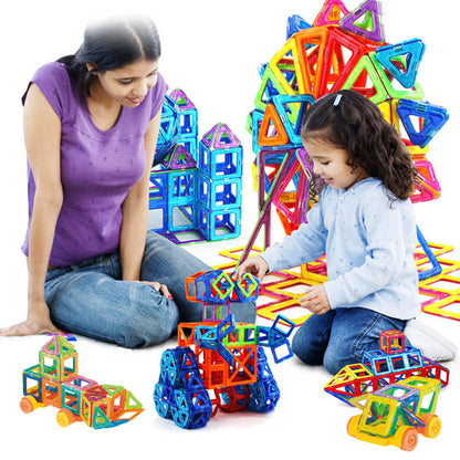 Magnetic construction toy building blocks for children – educational set, creative building, boys & girls