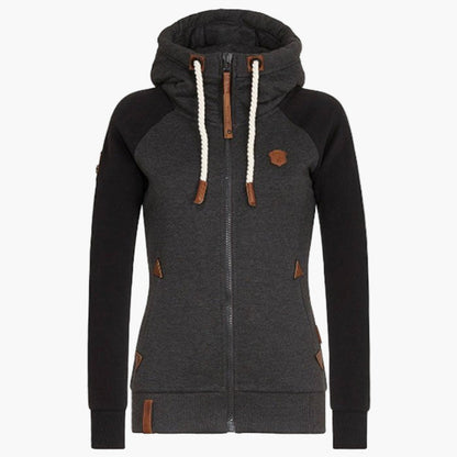 Women's hoodie with hood – urban style casual jacket with zipper for everyday and outdoor use