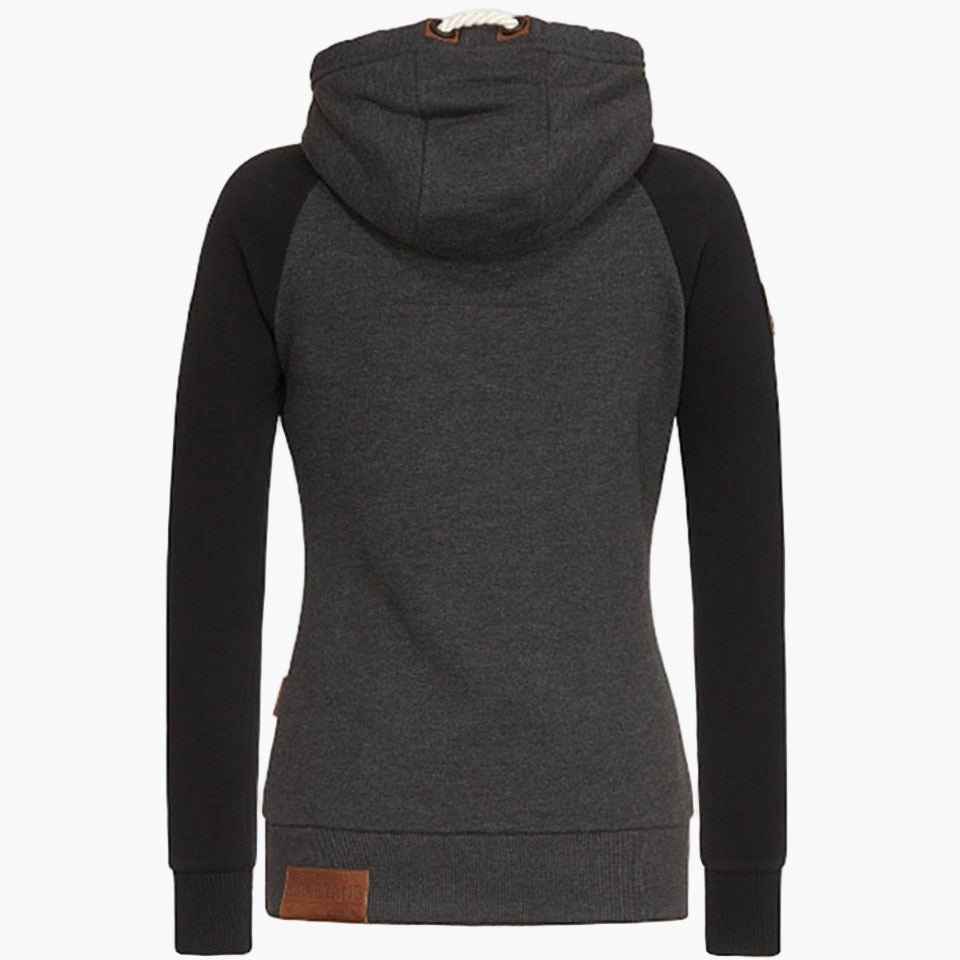 Women's hoodie with hood – urban style casual jacket with zipper for everyday and outdoor use