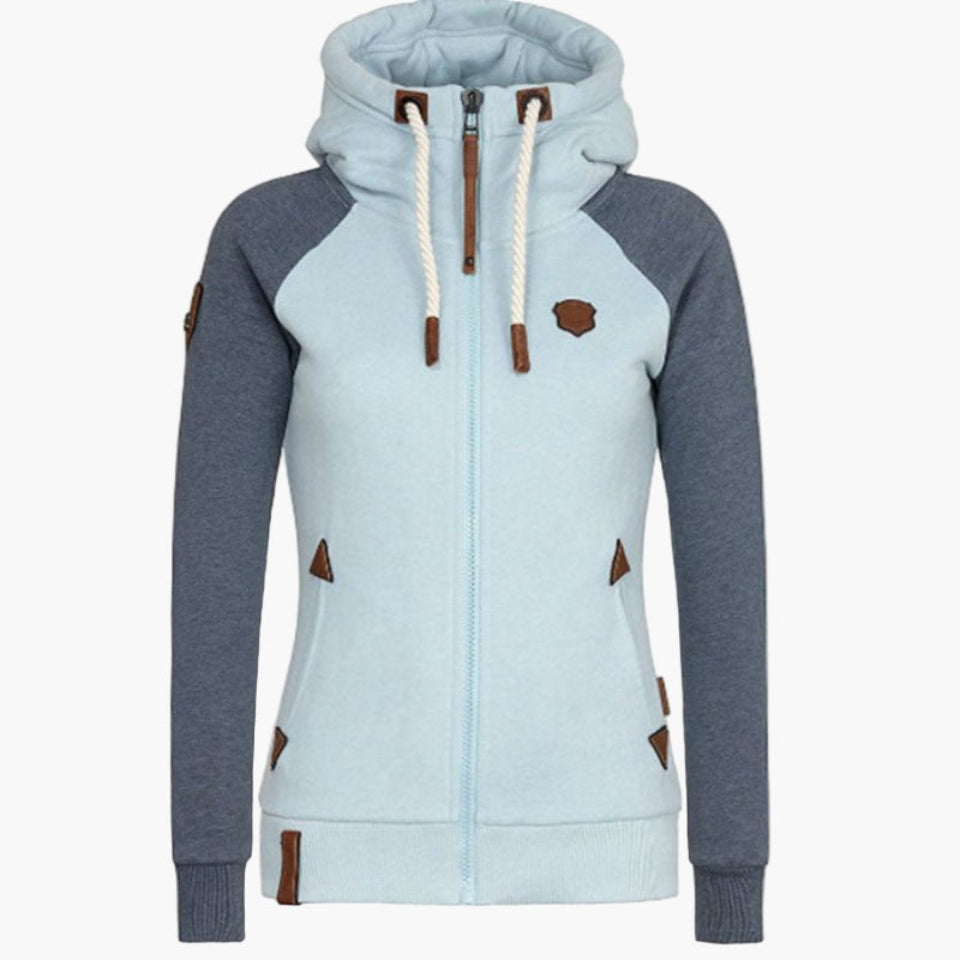 Women's hoodie with hood – urban style casual jacket with zipper for everyday and outdoor use