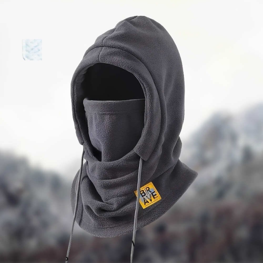 Fleece Balaclava Neck Warmer with Hood, Unisex Winter Face Mask