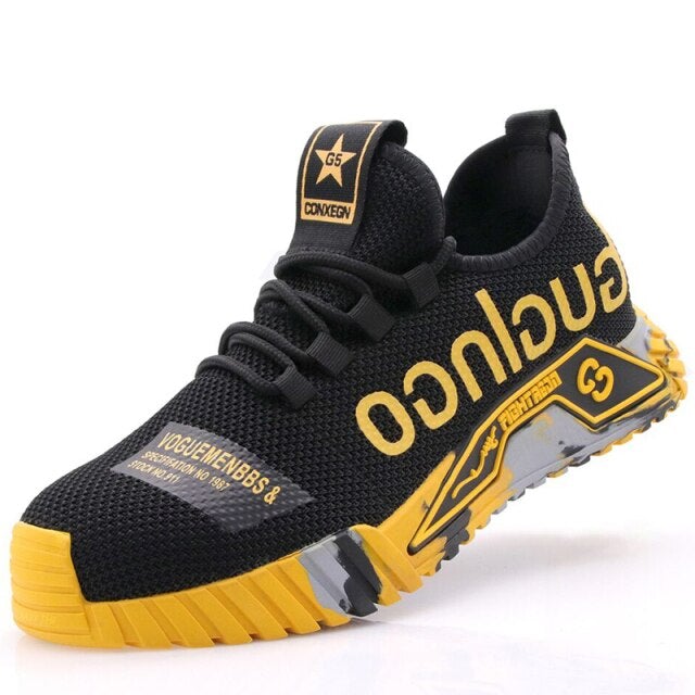 Men's Work Sneakers Safety Shoe Sporty Style for Work and Leisure