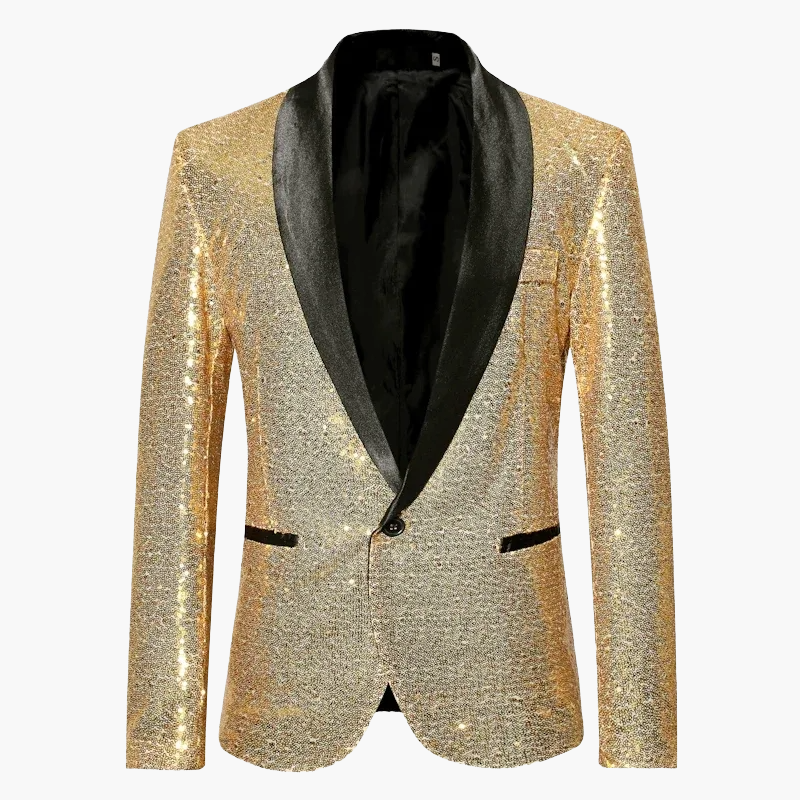 Men's glitter blazer for festive occasions – elegant party blazer with sequins