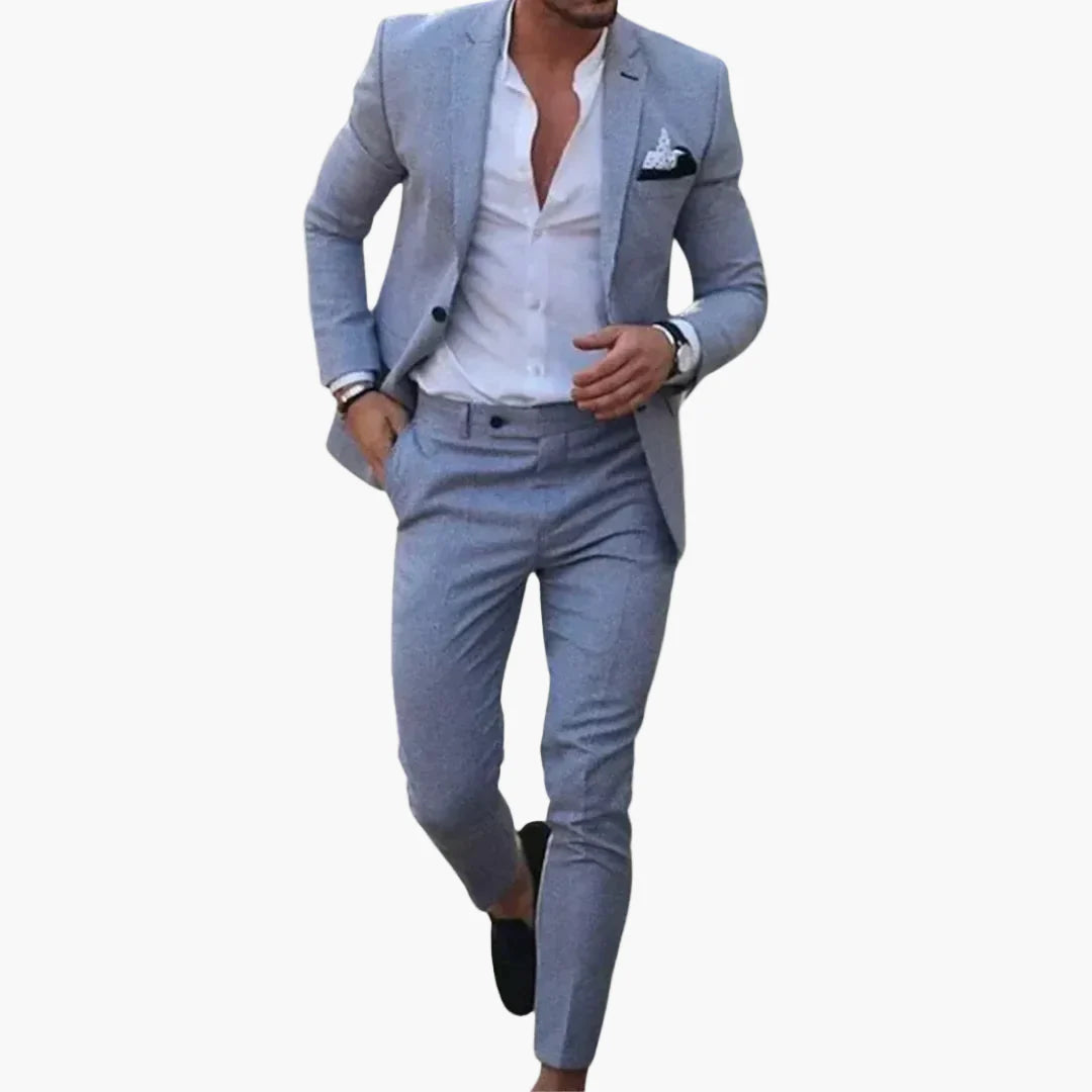 Men's Slim Fit Suit Modern Business & Wedding Two-Piece Set