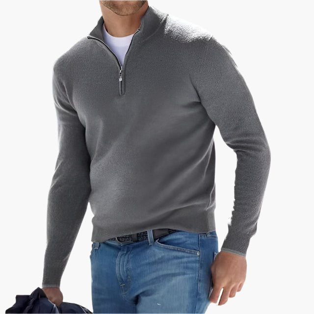 Men's Quarter-Zip Sweater – Classic Knit Sweater for Leisure and Business