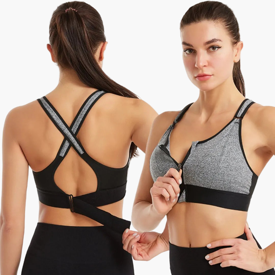 Damen Sport-BH mit Frontreißverschluss – Starker Halt & Komfort für Fitness, Yoga & Alltag