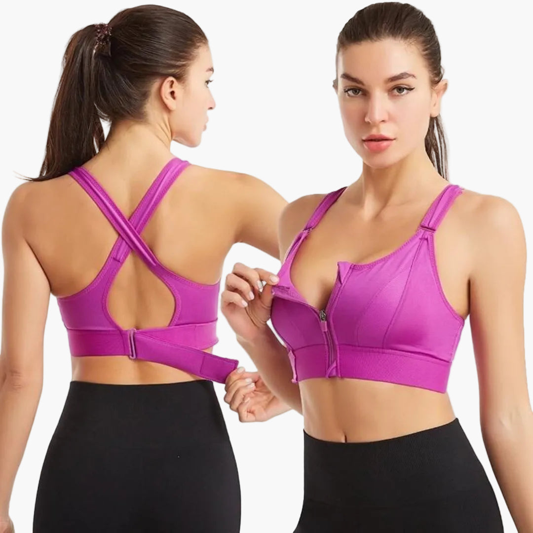 Damen Sport-BH mit Frontreißverschluss – Starker Halt & Komfort für Fitness, Yoga & Alltag