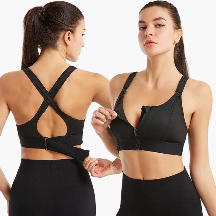 Damen Sport-BH mit Frontreißverschluss – Starker Halt & Komfort für Fitness, Yoga & Alltag