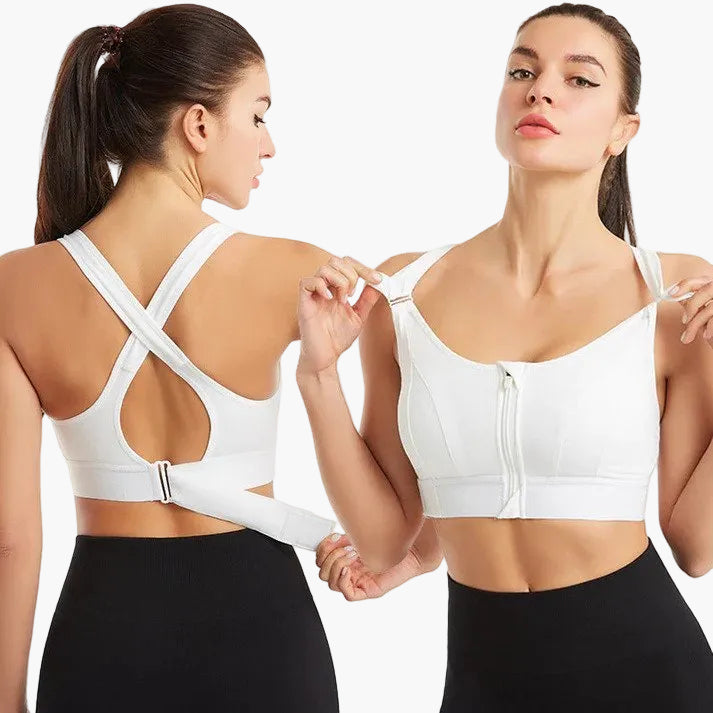 Damen Sport-BH mit Frontreißverschluss – Starker Halt & Komfort für Fitness, Yoga & Alltag