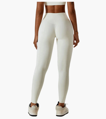 Women's 2-piece High Waist Sport Leggings & Top Set – Contemporary Exercise and Yoga Outfit