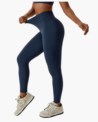 Women's 2-piece High Waist Sport Leggings & Top Set – Contemporary Exercise and Yoga Outfit