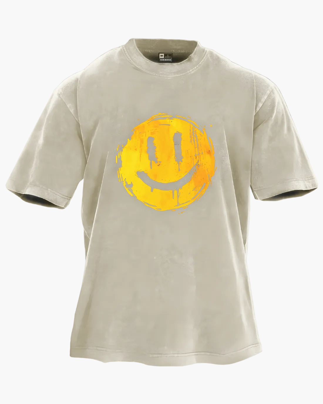 Herren Oversize T-Shirt mit Smiley Print – Streetwear Style für Freizeit und Alltag