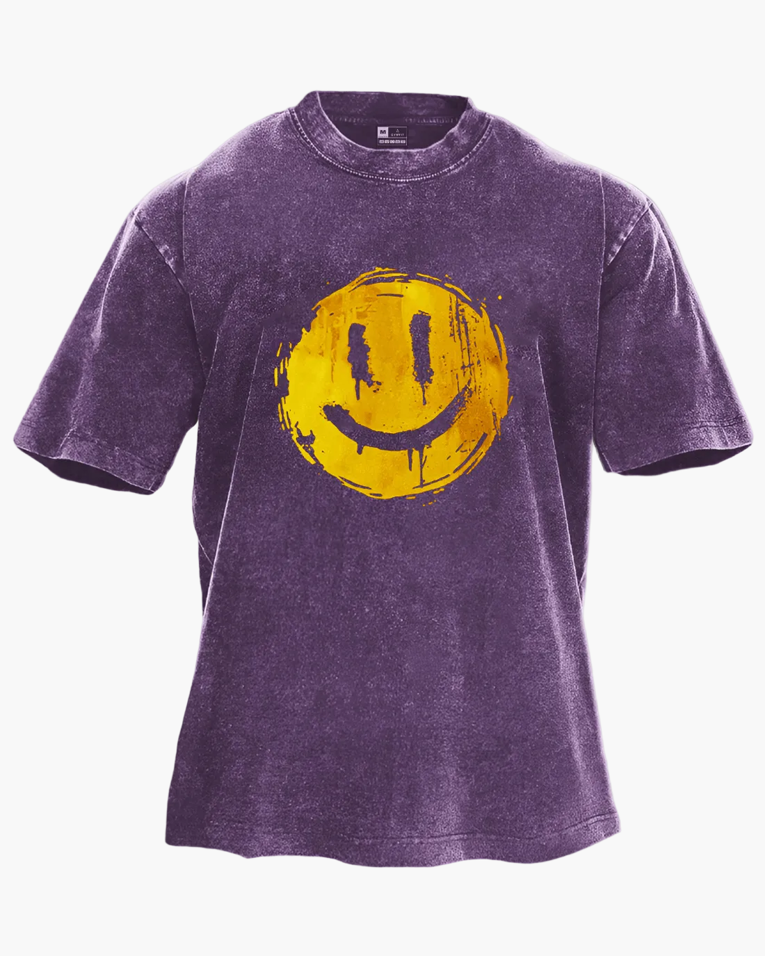 Herren Oversize T-Shirt mit Smiley Print – Streetwear Style für Freizeit und Alltag