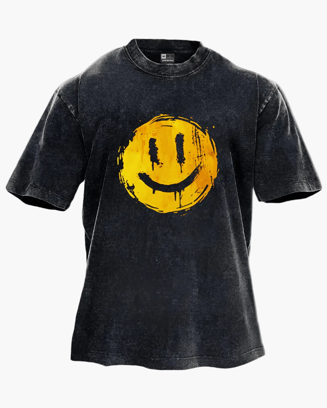 Herren Oversize T-Shirt mit Smiley Print – Streetwear Style für Freizeit und Alltag