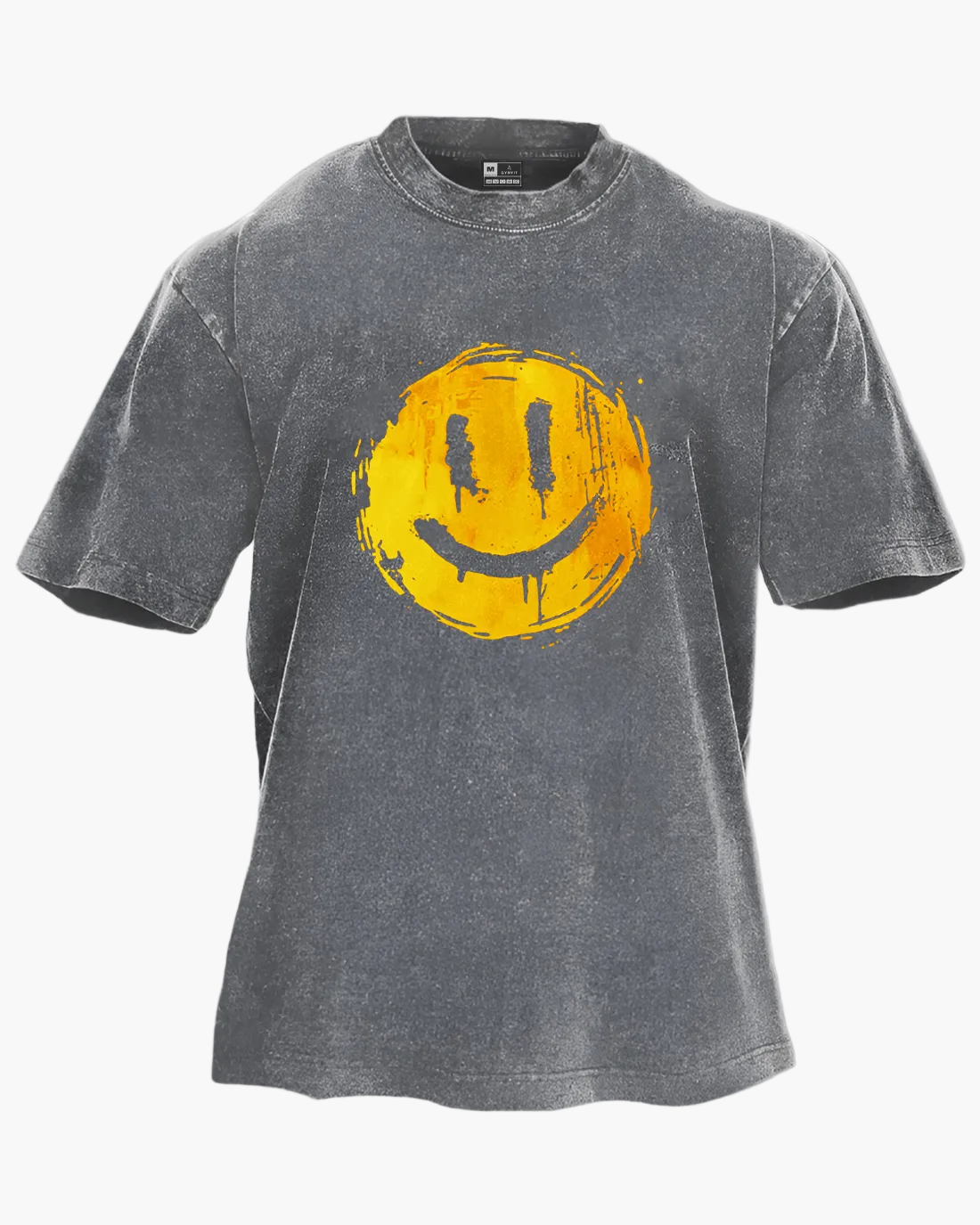 Herren Oversize T-Shirt mit Smiley Print – Streetwear Style für Freizeit und Alltag