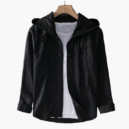Women's hooded shirt with stripes, casual style, relaxed and versatile