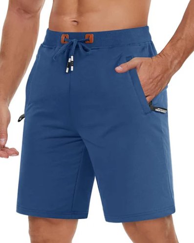 Herren Sportliche Freizeit-Shorts mit Reißverschlusstaschen – Perfekt für Training und Alltag