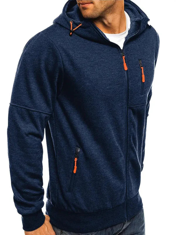 Men's zip-up hoodie – sporty casual hoodie for everyday & training