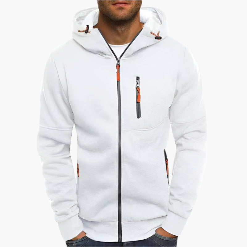 Men's zip-up hoodie – sporty casual hoodie for everyday & training