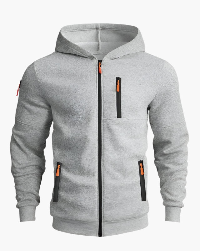Men's zip-up hoodie – sporty casual hoodie for everyday & training