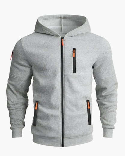 Men's zip-up hoodie – sporty casual hoodie for everyday & training