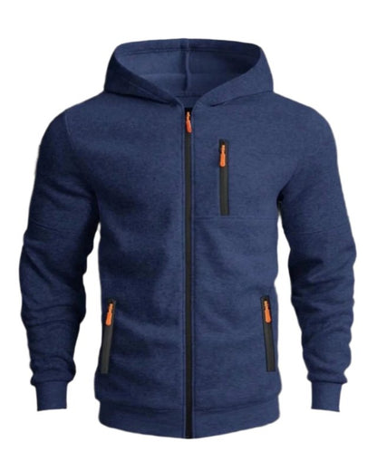 Men's zip-up hoodie – sporty casual hoodie for everyday & training