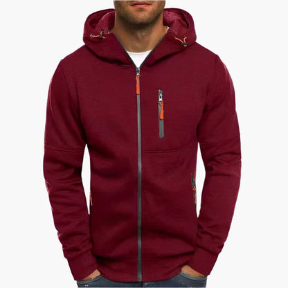 Men's zip-up hoodie – sporty casual hoodie for everyday & training