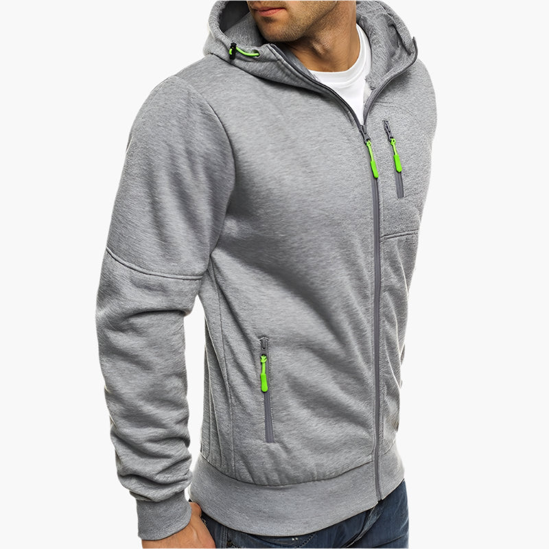 Men's zip-up hoodie – sporty casual hoodie for everyday & training