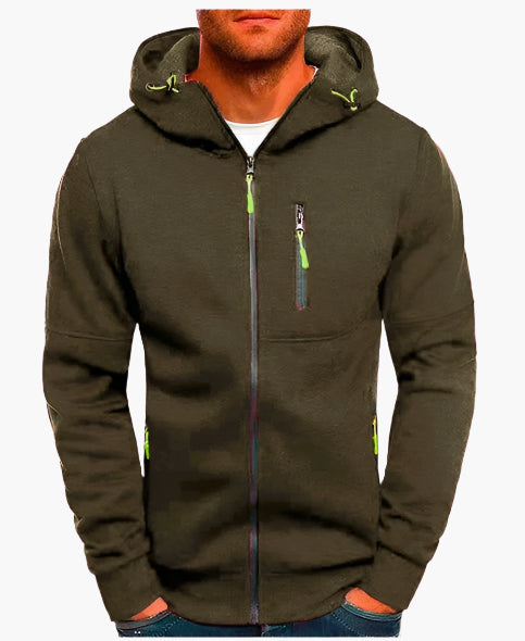 Men's zip-up hoodie – sporty casual hoodie for everyday & training