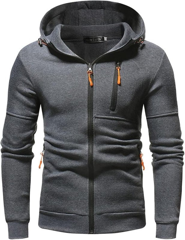 Men's zip-up hoodie – sporty casual hoodie for everyday & training